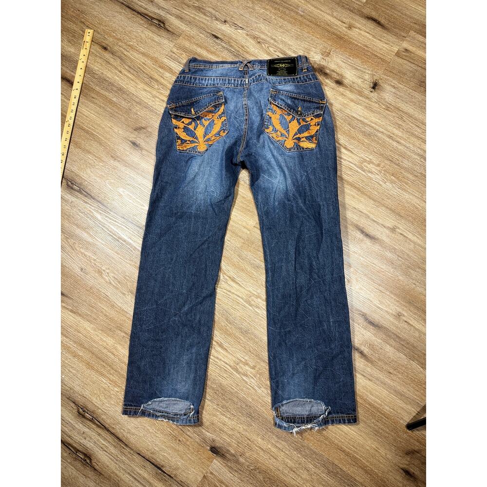 Phat Farm Classics Embroidered Flap Pocket Bootcut Jeans Men’s Size 38x34 Y2K